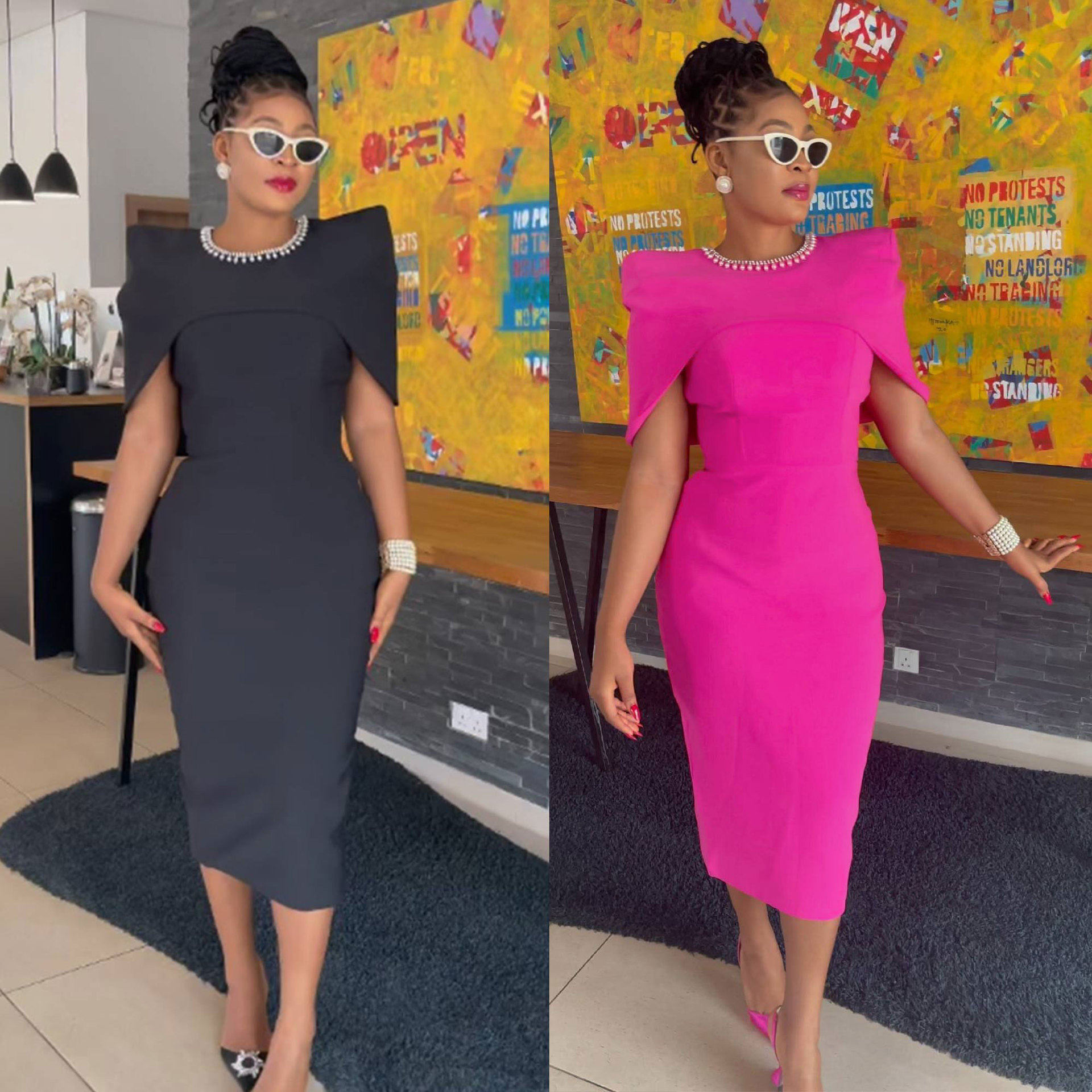 S10668 European and American Casual Fashion Hip-Hugging Slim Vest-Style Back Slit Dress and Waistcoat Two-Piece Set