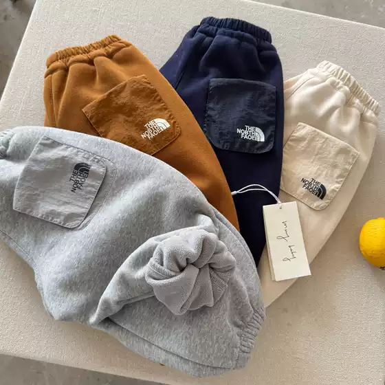 Linlinma Children's Fleece-Lined Pants 2025 Winter Boys' Trendy Casual Sweatpants Toddler Jogger Pants Wholesale