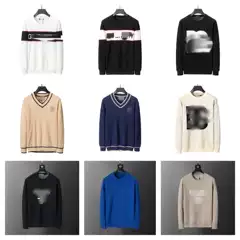 Cross-Border 2025 High-Quality Knitted Jacket Top Pullover Sweater Long-Sleeved Youth Sweater Jacket Dropshipping