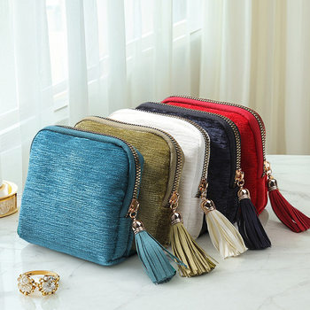 Exquisite Jewelry Storage Bag Tassel Zipper Jewelry Bag Ring Pendant Bracelet Jewelry Bag Portable Jewelry Storage Bag