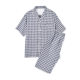 MUJI Japanese Style Good Short-sleeved Pajamas Women's Pure Cotton Double-layer Gauze Summer Couple's Pure Cotton Men's Suit Home Clothes