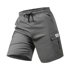 Foreign Trade plus size Cross-border Shorts Men's Summer Solid Color Five-point Pants New Multi-pocket Loose plus size Beach Pants Workwear
