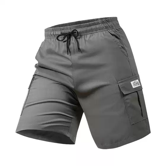 Foreign Trade plus size Cross-border Shorts Men's Summer Solid Color Five-point Pants New Multi-pocket Loose plus size Beach Pants Workwear