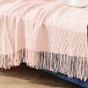 Summer Air-Conditioned Blanket, Knitted Blanket, High-End Tassel Sofa Blanket, Small Blanket, Bedside American Wool Nap Blanket
