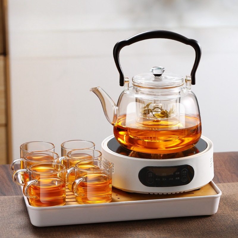 High Borosilicate Glass Beam Pot Electric Ceramic Stove Heating Simple Household Thickened Boiling Teapot High Temperature and Heat Resistant Teapot