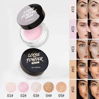 Hellokiss Matte Loose Powder Setting Powder Honey Powder Non-Removing Makeup Oil Control Powder Glitter Powder with Powder Puff Cross-Border Makeup