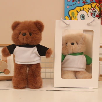 New Casual Suit Bear Cute Teddy Bear Plush Toy Dressing Cloth Doll Doll Gift for Children