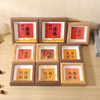 Cultural and Creative Calligraphy Square Mini Photo Frame 4inch 5inch Housewarming New Home Picture Frame Festive Decorative Wooden Photo Frame Table