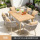 Уличные столы и стулья во внутреннем дворе, сад, открытый стол из алюминиевого сплава, терраса, балкон, Скандинавский творческий досуг, плетеный набор столов и стульев из ротанга mini 7