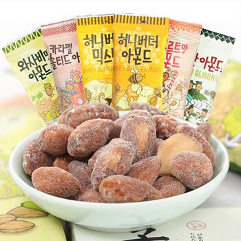 Korean Tom's Farm Honey Butter Almond Cashew Wasabi Nut Snacks 35g*12 Packs