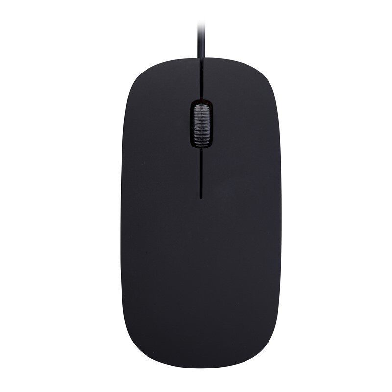 Spot simple business office mouse for Apple black and white neutral wired classic ultra-thin mouse factory wholesale