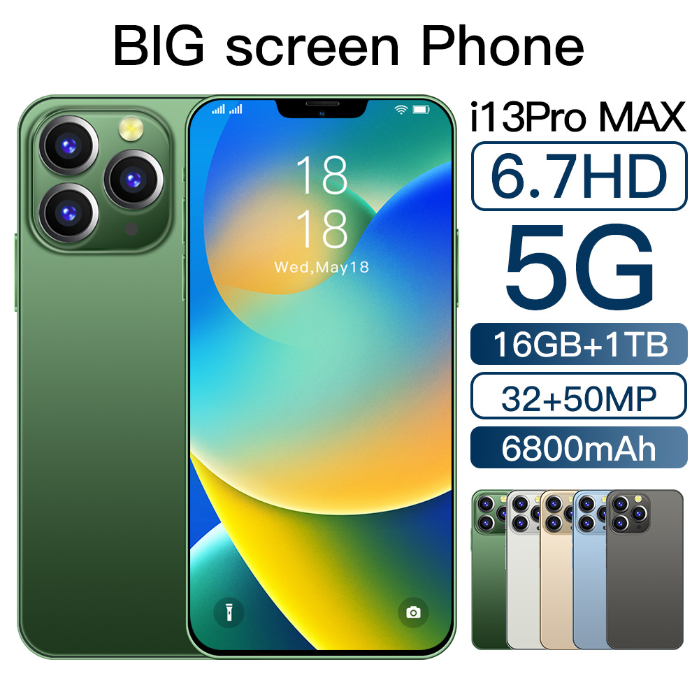 i13promax跨境低价现货安卓手机6.3寸高清大屏116gb内存外贸代发