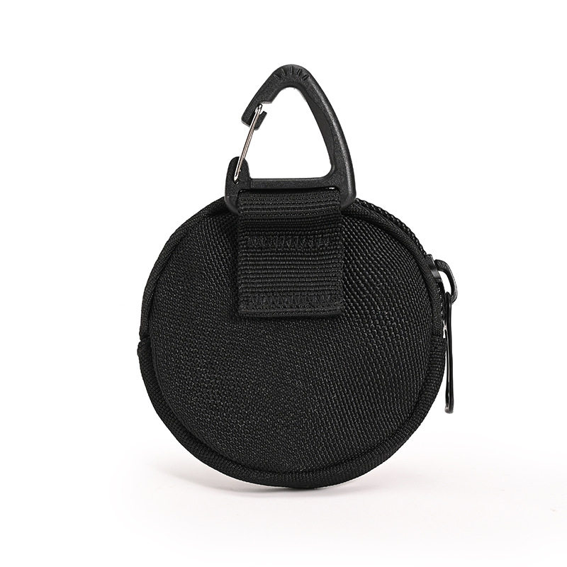 Molle Military Fans Outdoor Portable Triangle Buckle Key Bag Round Oxford Cloth Coin Change Headphone Cosmetics Bag