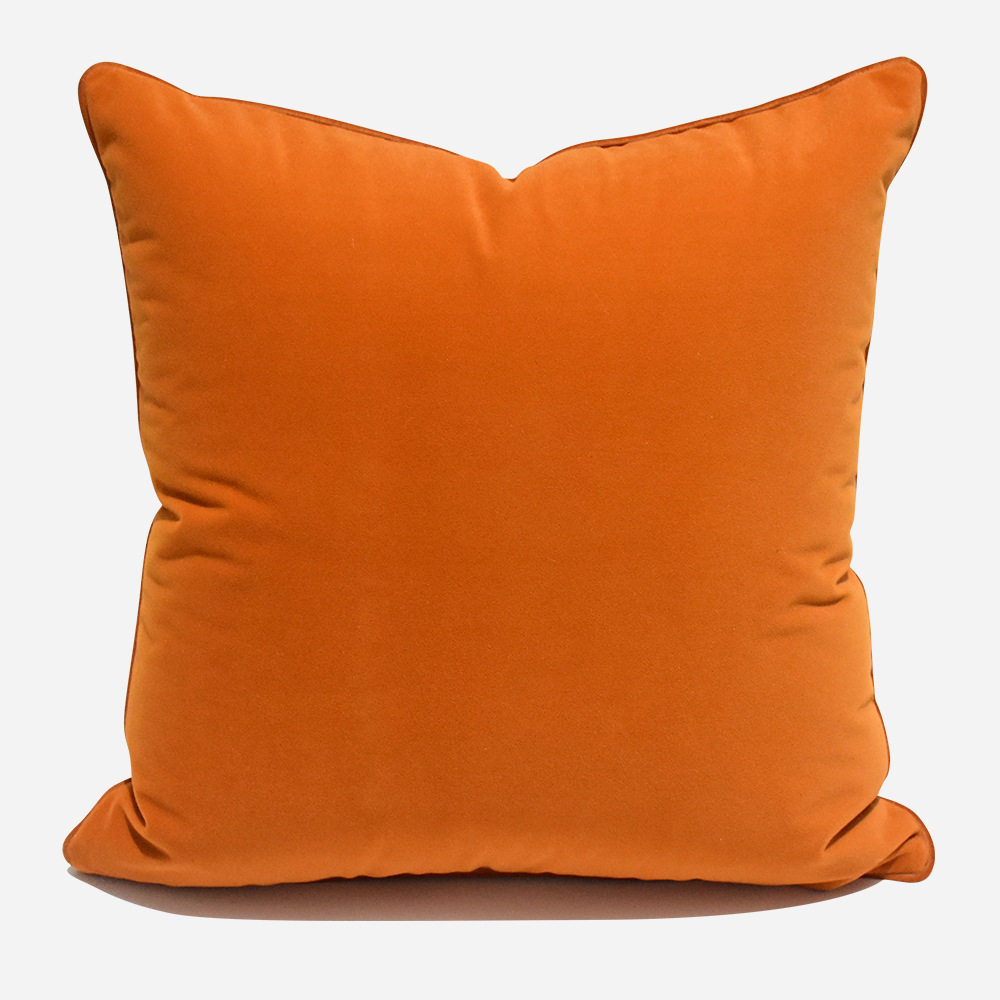 Living Room Orange Plush Pillowcase Model Room Sofa Accessible Luxury Cushion Cushion Bag Cover Amazon Temu Cross-Border Wholesale