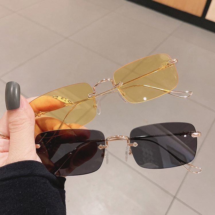 Wang Yibo's super plain and frameless myopia glasses men's fashion net can be equipped with degree eyes frame women