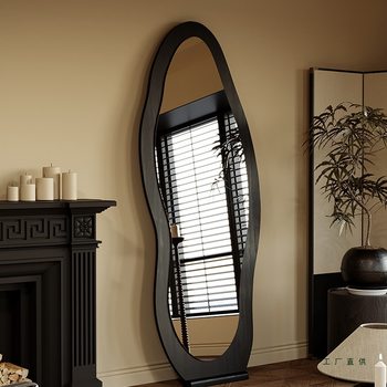 Medieval Style Dressing Mirror, Full-Length Mirror, Floor-To-Ceiling Mirror, Home Clothing Store Fitting Mirror, Internet Celebrity Girl's Bedroom Special-Shaped Mirror