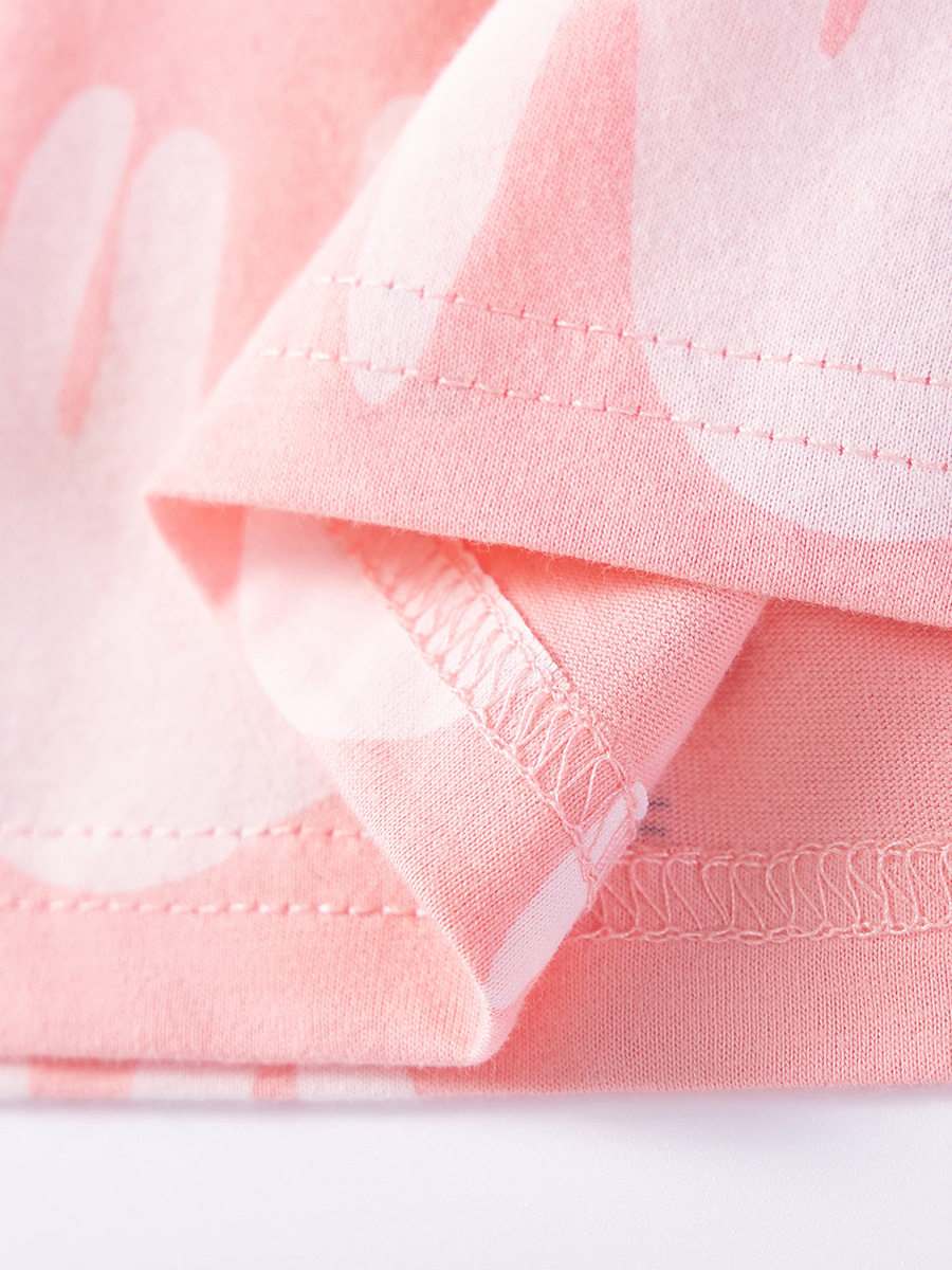 Gaun anak gaya, gaun lengan pendek anak perempuan musim panas, gaun anak katun 100% lucu