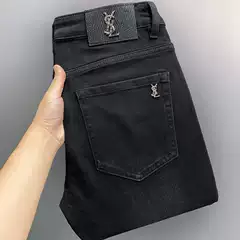 European Station Jeans Men's Spring and Autumn 2024 New Trendy Brand Men's Pants Slim-fit All-match Casual Straight High-end Men's Pants