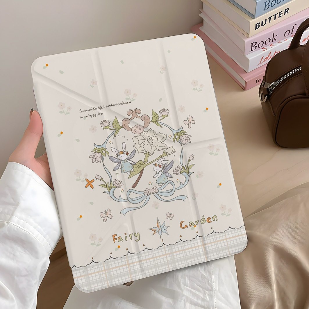 Garden Elf Butterfly Ipadpro 11inch Air6 Protective Case Mini7 Tablet 10/9/8 Generation A16 Protective Case 5