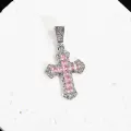 Pink Diamond Cross Smooth [Single Pendant]]