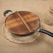 New pure handmade cedar lid home wood lid solid wood head lid round sauté lid large lid Water cover