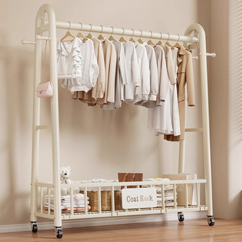Simple Coat Rack Floor-Standing Bedroom Balcony Home Indoor Clothes Rack Removable Clothes Drying Rack Clothes Storage Rack
