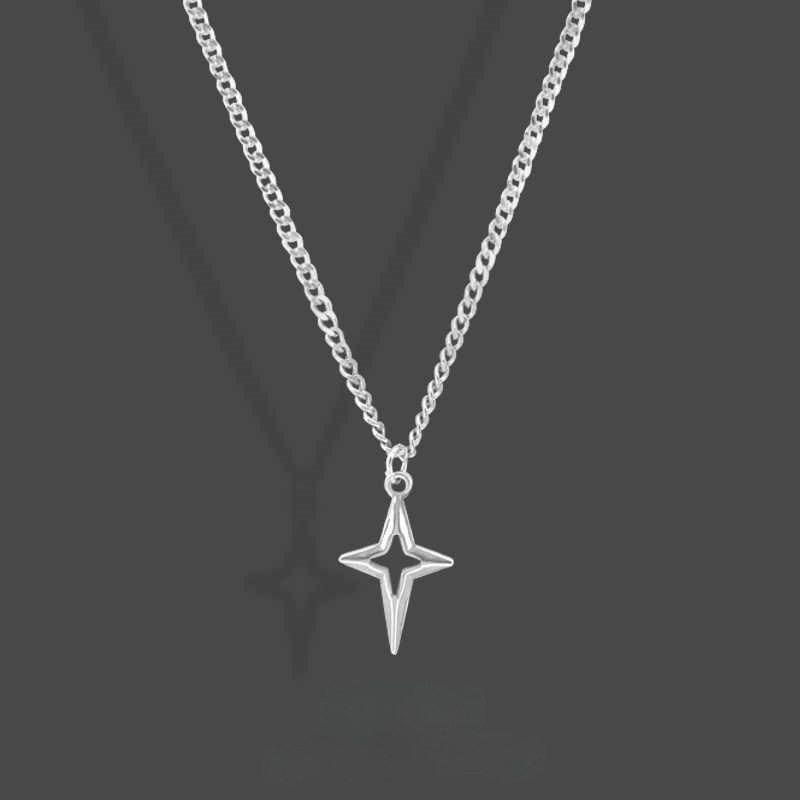 cross necklace, hip-hop, simple European and American punk p...
