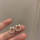 Серебряная игла 925 пробы, корейская версия французских жемчужных сережек с темпераментом, высококачественные серьги с цветами любви, универсальные серьги для женщин оптом mini 58