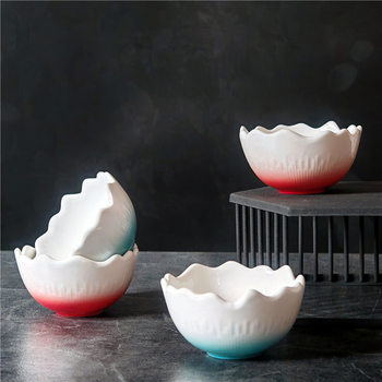 Commercial Ceramic Cold Cuisine Cup Pickles Bowl Molecular Cuisine Artistic Conception Plate Small Bowl Tableware Private Cuisine Dim Sauce Bowl