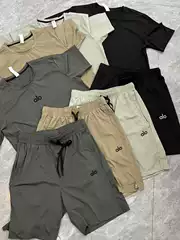 TK New Arrival Men's Plus Size Casual Set: 5-Inch Shorts & Loose Fit Short Sleeve Round Neck T-Shirt, In Stock
