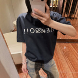 Трансграничная футболка 26ss high version Luo Jia loe Yiwei classic HELLO summer из хлопка с круглым вырезом и короткими рукавами для мужчин и женщин
