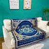 Cross-Border Mediterranean Sofa Towel Cover Israeli Prayer Decorative Blanket Hanging Cloth Knitted Tassel Thread Blanket Sofa Cover Cloth