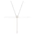Horseshoe pearl y-shape necklace