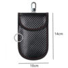 2024 Amazon Carbon Fiber Rfid Car Key Shielding Bag Faraday Bag Anti-Theft Anti-Scan Key Fob Case