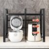 Kitchen Rack Rice Cooker Rack Telescopic Microwave Rack Retractable Oven Storage Rack Countertop Home