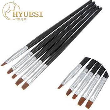 Cross-border for nail art brush 5 sets of flat head phototherapy pen French phototherapy pen