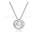 Water drop single diamond white gold necklace