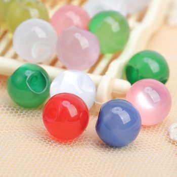 Jade button pearl bead buckle cheongsam Chinese style buckle buckle high-end round beads vintage accessories glass