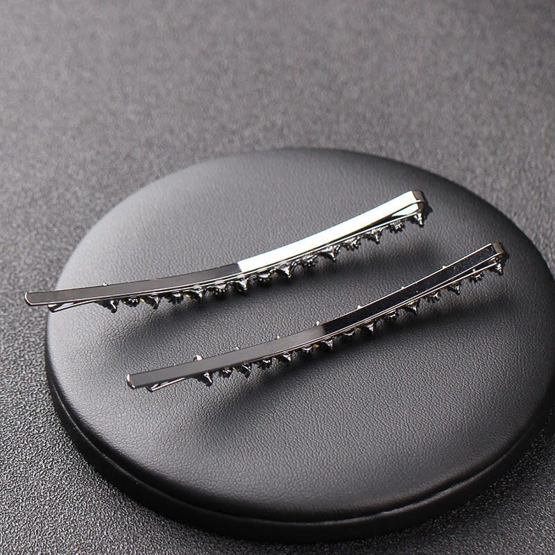大号简约镶水钻发夹一字夹ins高颜值刘海夹网红发卡精致边夹头饰
