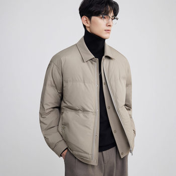 Authentic Short Fake Two-Piece Lapel Lightweight down Jacket for Men 2025 New Winter High-End Duck down Warm Jacket
