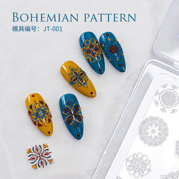 Cross-border 3D relief silicone carving mold for nail art snowflake lace Bohemian butterfly glue drop mold