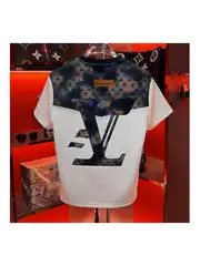 2025 Design Sense New Fashion All-match Men's and Women's Casual Sweat New Round Neck Short-sleeved Youthful Trendy Light Luxury