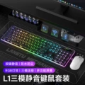 L1 three-mode black-rgb light + t6 three-mode white mouse