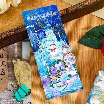 City Series Chinese Style Cultural and Creative Scenic Spot Hollow Bookmark Creative Gift suit Campus Cultural and Creative Small Gift Scenic Spot