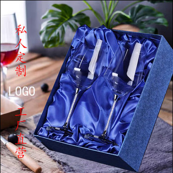 [Factory direct] crystal red wine glass goblet gift creative European glass wine glass a pair of gift box