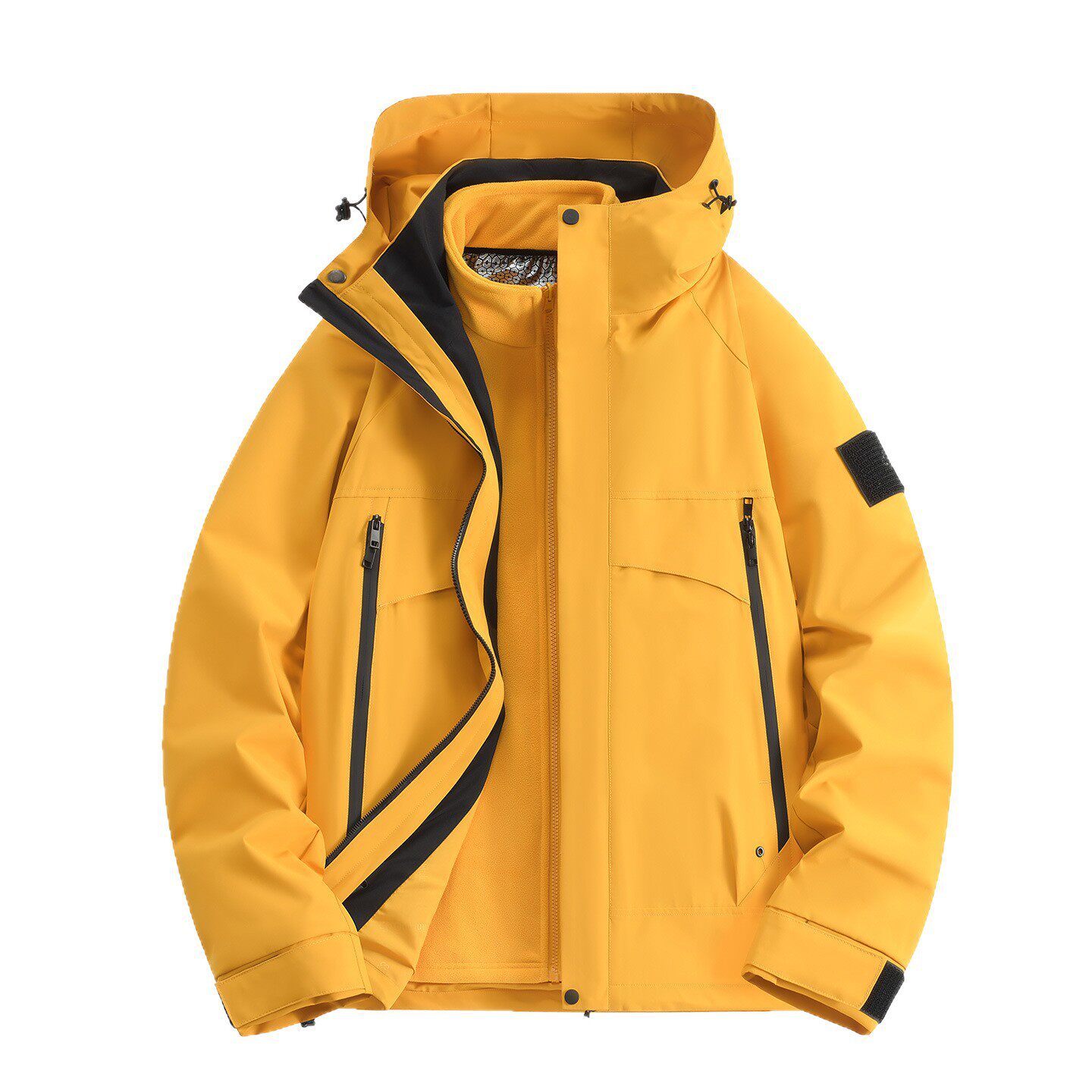 2025 New Style Jacket for Men and Women Three-In-One 0.05kg Piece Set Windproof and Waterproof Autumn and Winter Outdoor Mountaineering Jacket 6518