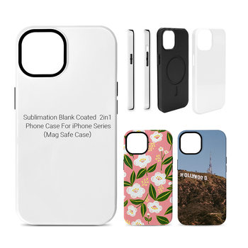 Suitable for Apple 12 mobile phone case two in one magnetic iPhone14 heat transfer mobile phone case material wholesale