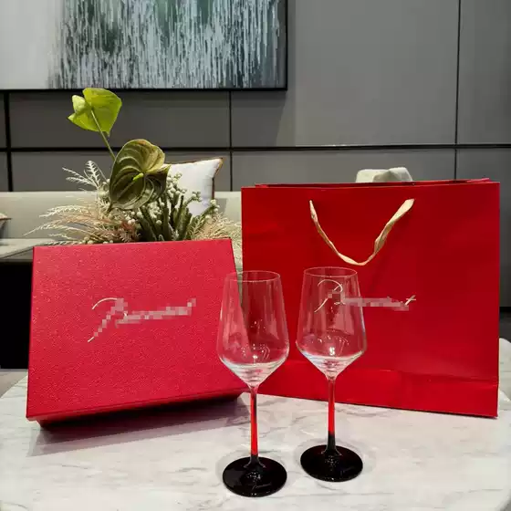 Luxury Glass Wine Glass suit Red Wine Glass Pair Glass Champagne Glass Goblet Gift Box Packaging Home Gift suit