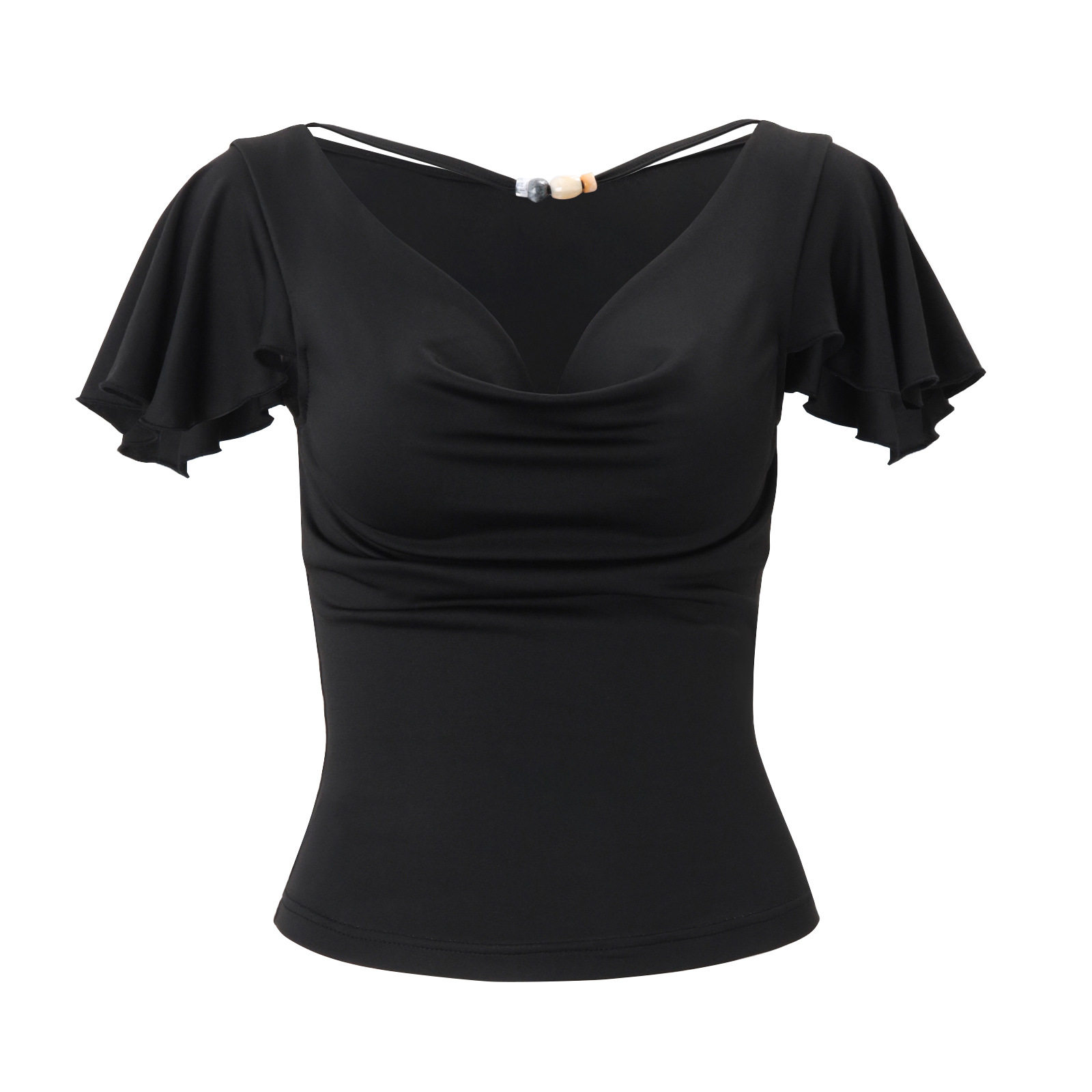 Womens Summer V Neck T Shirt Slim Fit Short Sleeve Solid Color Trendy Style Casual Wear Wholesale Available