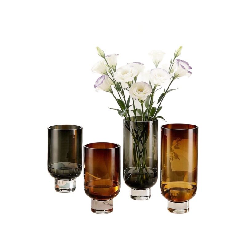 轻奢极简现代玻璃花瓶多款花器样板间售楼处软装家居饰品摆件装饰